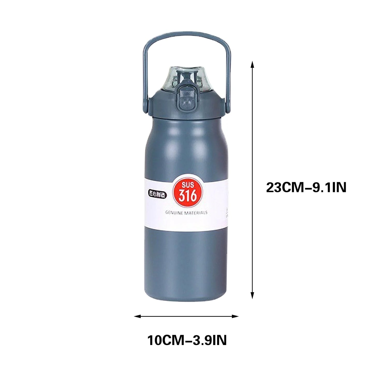 32OZ Insulated Water Bottle with Straw for Adults Large Thermal Vacuum Cups for Hot and Cold Drinks BPA Free Stainless Steel Thermoses Leak-Proof Flask