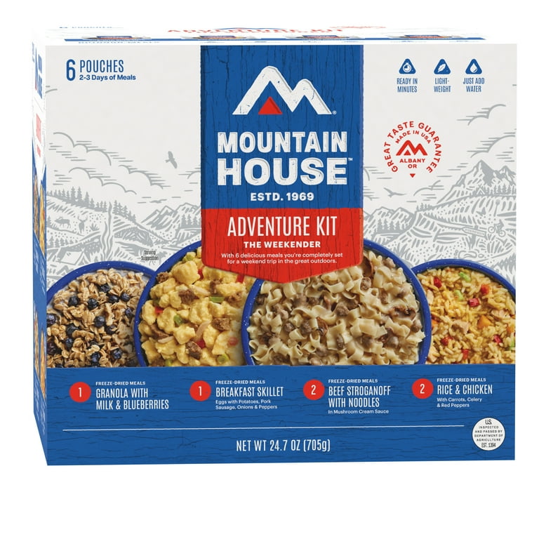 2-Day Adventure Bag | Freeze-Dried Backpacking & Camping Food | Waterproof Dry Bag | 23 Servings