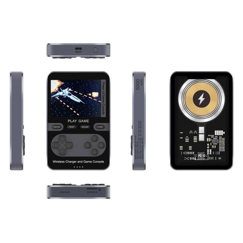 New Arrival 3 in 1 Wireless Power Bank 5mah, Wireless Fast Charger, 5 Games built-in,Ready in Stock(Gold)