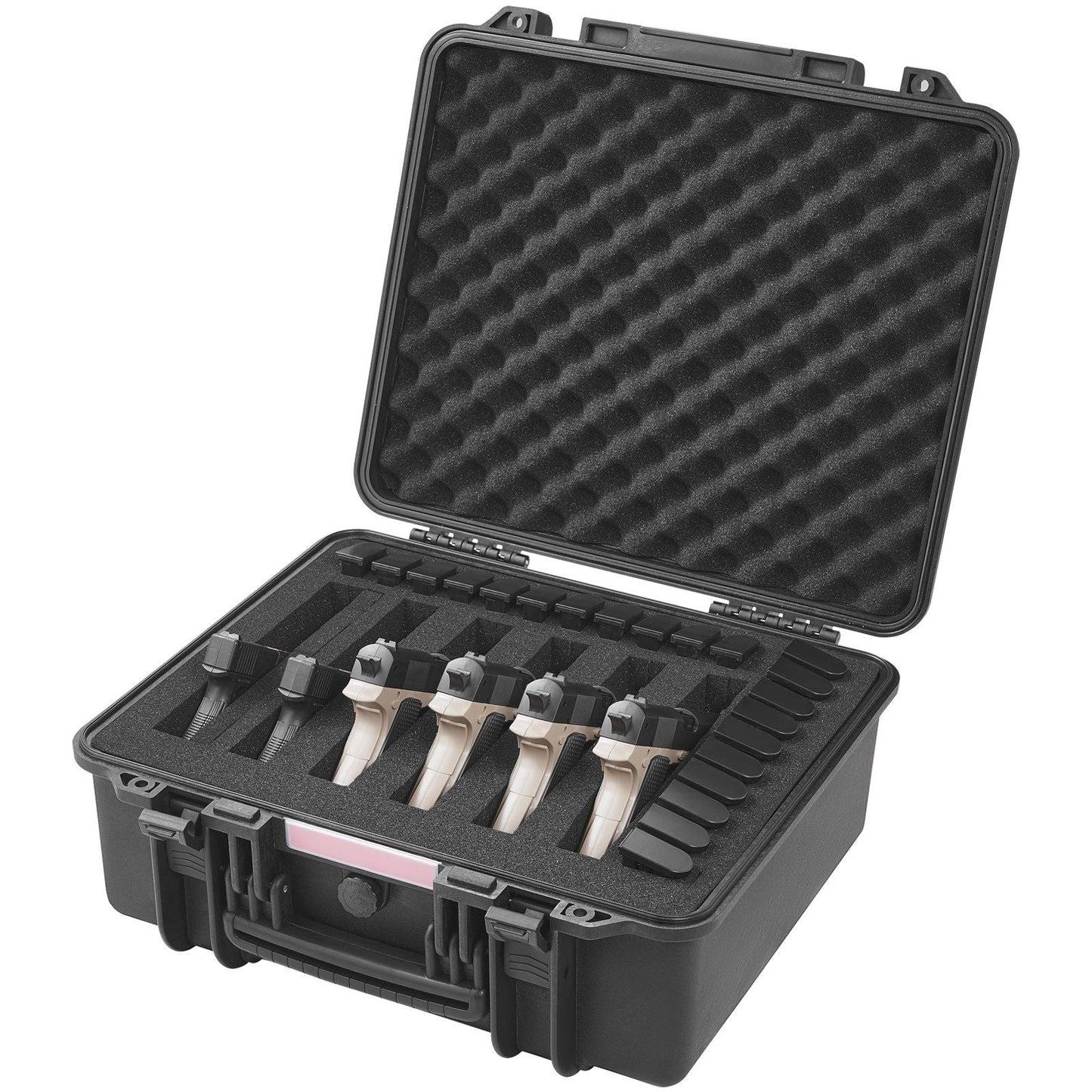 VEVOR Hard Pistol Cases with Pre-cut PU Foam Lockable Pistol Case for 6 Pistol - Survivors City