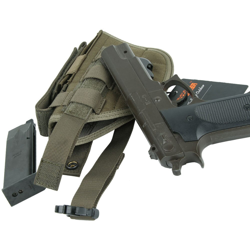 EXCELLENT ELITE SPANKER Outdoor Military Universal Molle Buckle Pistol Holster Hunting Training Camo Tactical Nylon Gun Holsters