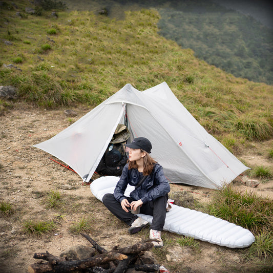Outdoor Hiking Professional Poleless Tent Ultra-light 20D Double-sided Silicon Coated