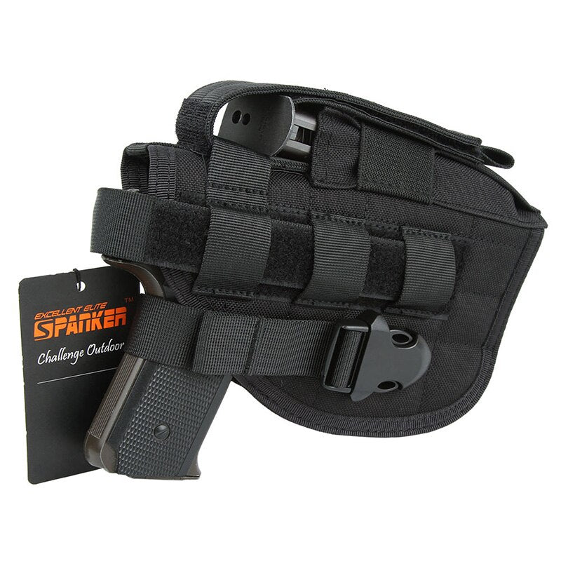 EXCELLENT ELITE SPANKER Outdoor Military Universal Molle Buckle Pistol Holster Hunting Training Camo Tactical Nylon Gun Holsters