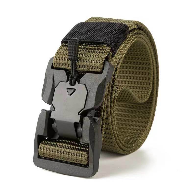 New Tactical Belt Quick Release Magnetic Buckle Military Belts Soft Real Nylon Sports Accessories