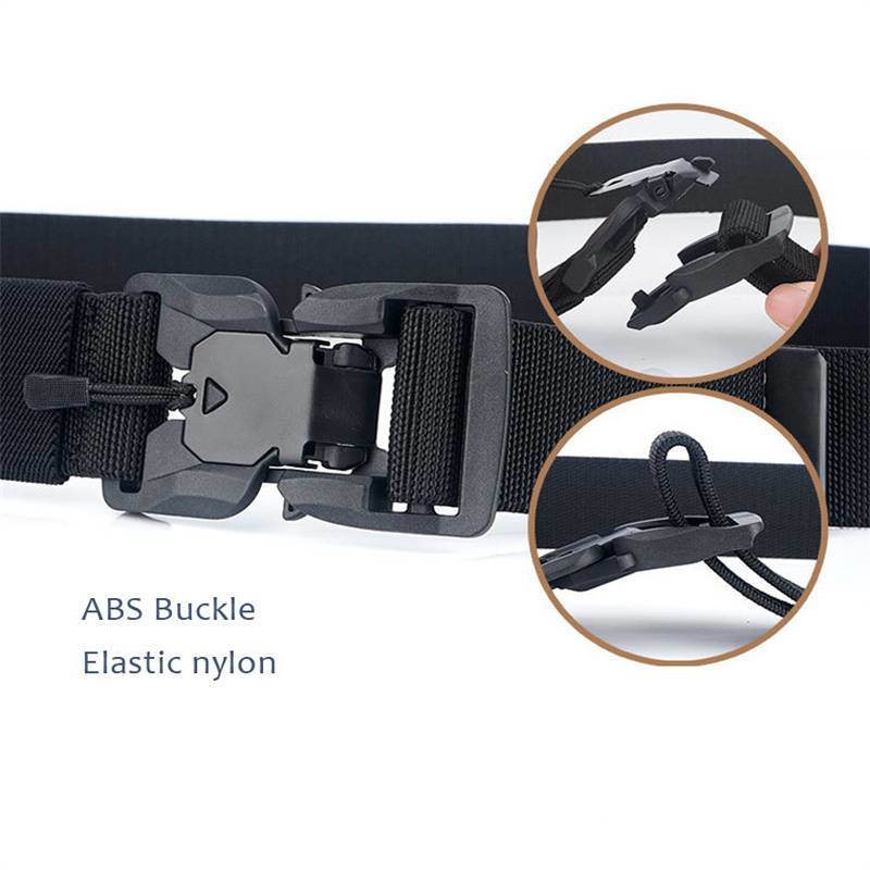 New Tactical Belt Quick Release Magnetic Buckle Military Belts Soft Real Nylon Sports Accessories