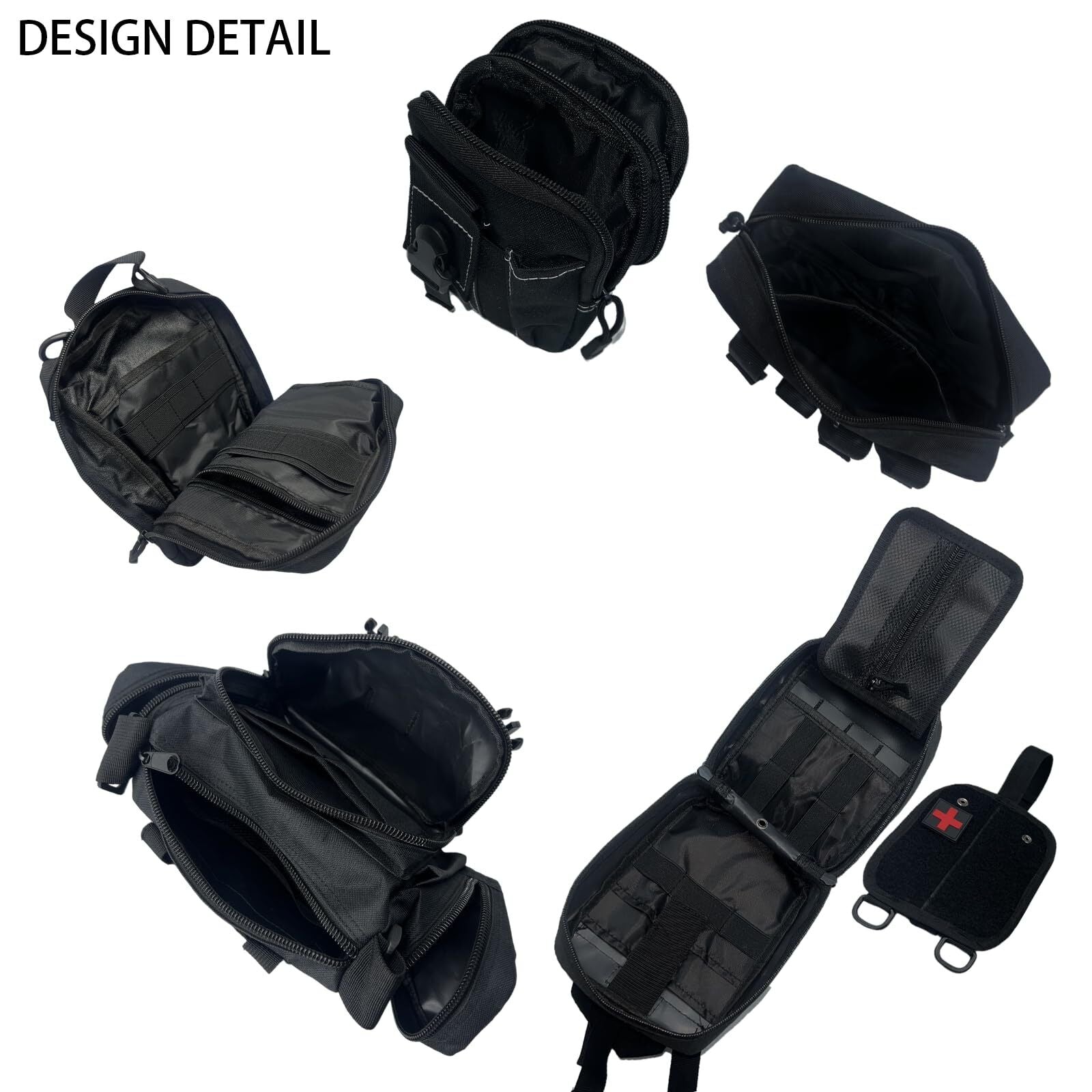 Tactical Car Seat Back Organizer with 5 Detachable Pouches Upgrade Tactical M...
