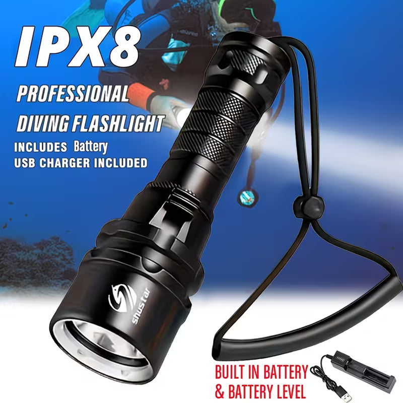 Waterproof 52LM USB Rechargeable Flash light