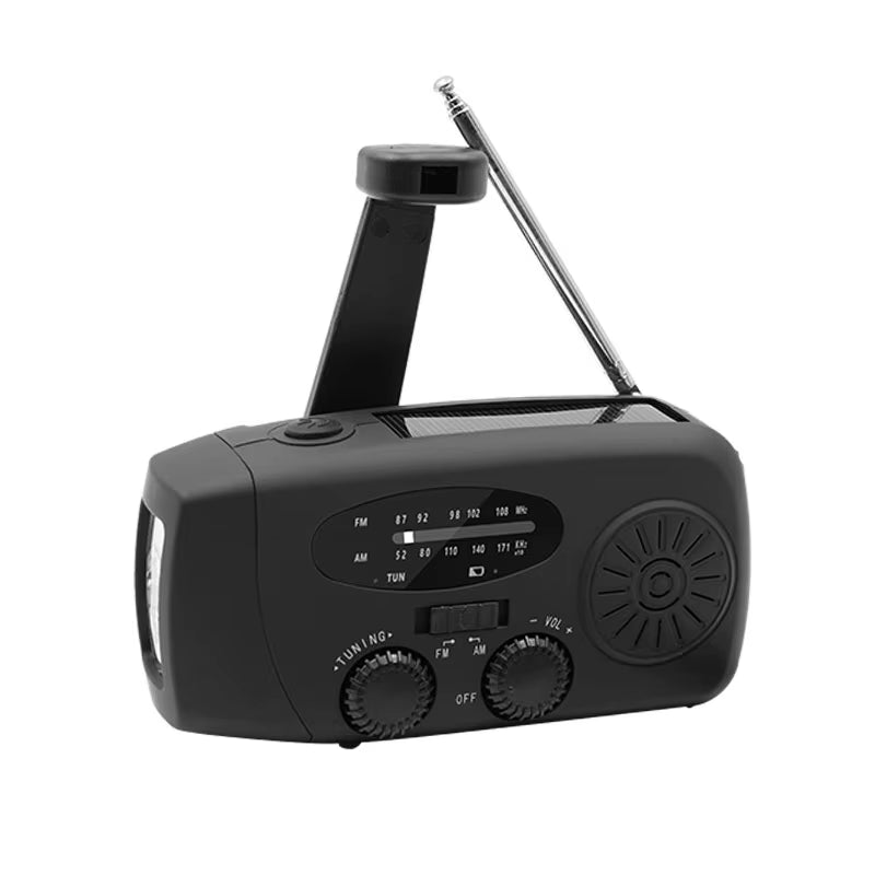 Emergency Portable Radio 2000Mah Solar Hand Crank Cell Phone Charger AM/FM Radio LED Flashlight Outdoor Indoor Light Night
