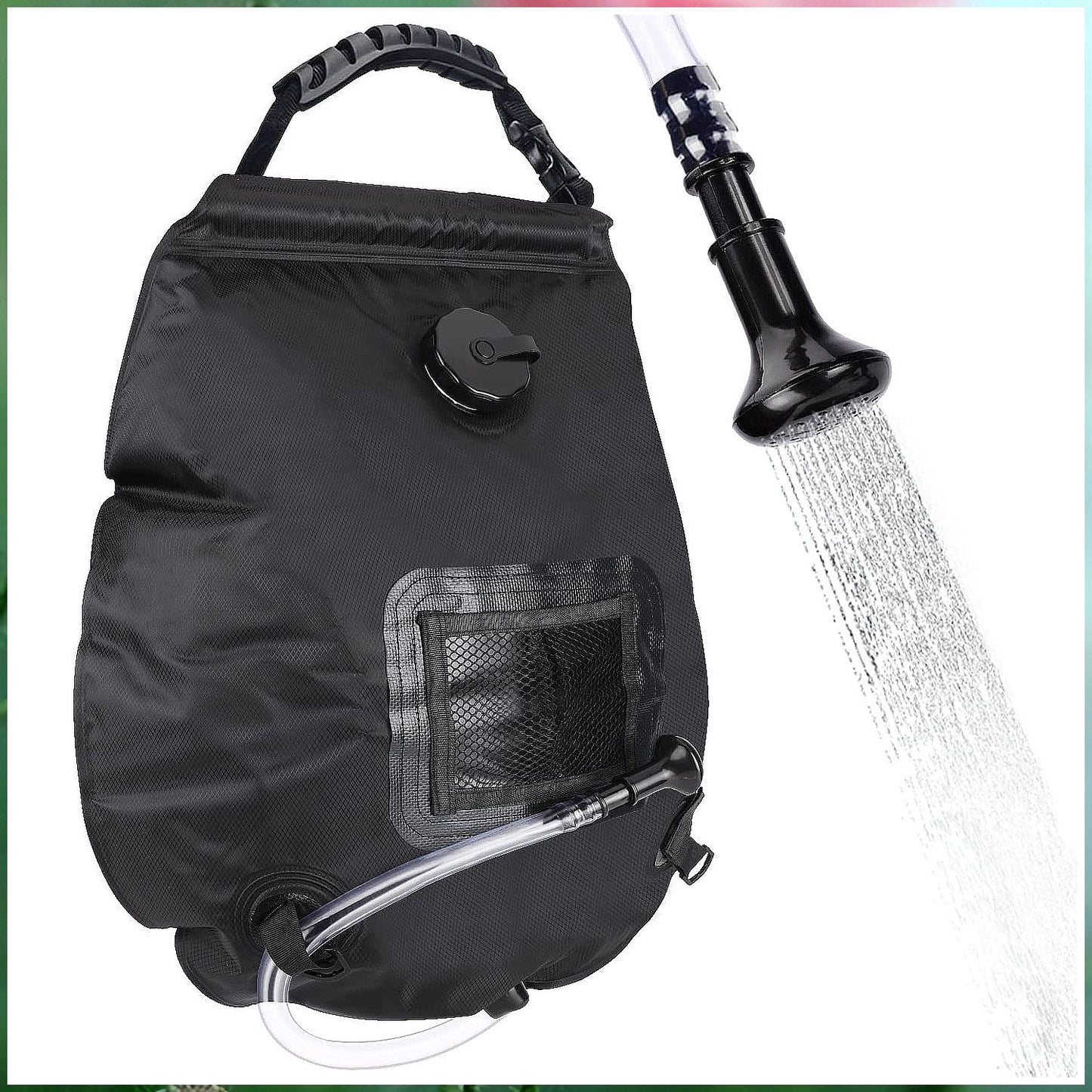 2L Water Bags Outdoor Camping Shower Bag Solar Heating Portable Folding Hiking Climbing Bath Equipment Shower Head Switchable