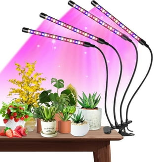 Grow Lights for Indoor Plants, iMounTEK 8W 8 LEDs Plant Lights with Red Blue Full Spectrum 1 Dimmable Level