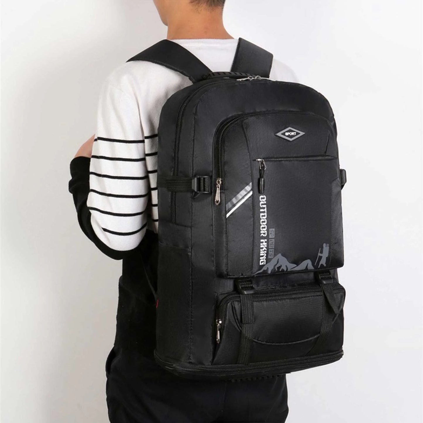 Hiking Backpack Outdoor Expandable 50-60L Backpack Hiking Travel Bag Large Capacity Backpack Camping & Hiking on Clearance