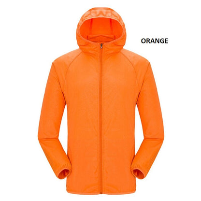 Quick-dry unisex windproof hiking jacket made of waterproof polyester for camping and hiking