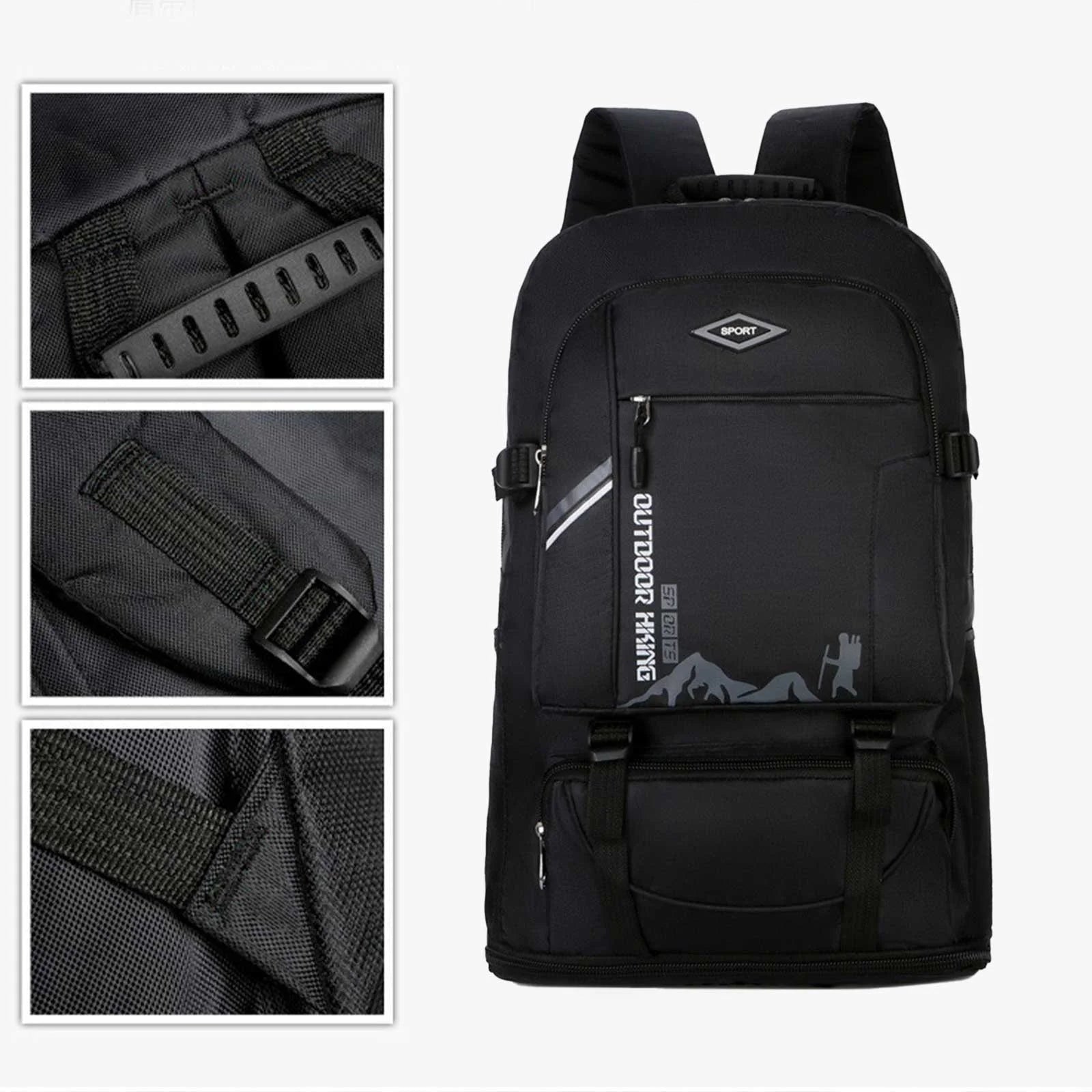 Hiking Backpack Outdoor Expandable 50-60L Backpack Hiking Travel Bag Large Capacity Backpack Camping & Hiking on Clearance