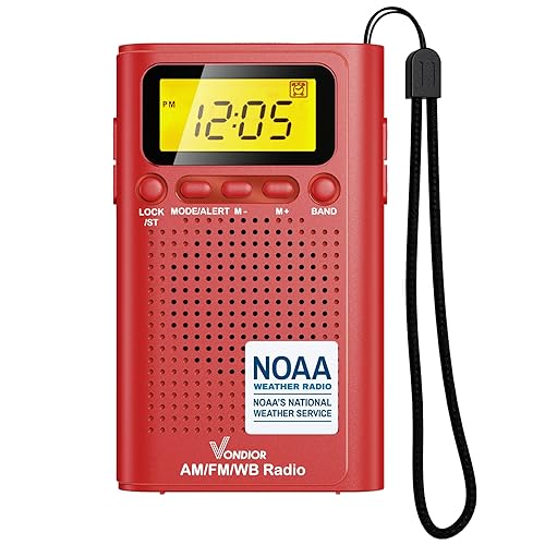 NOAA Weather Radio - Emergency NOAA/AM/FM Battery Operated Portable Radio with Best Reception and Longest Lasting Transistor. Powered by 2 AA Battery with Mono Headphone Socket, by  (Silver)