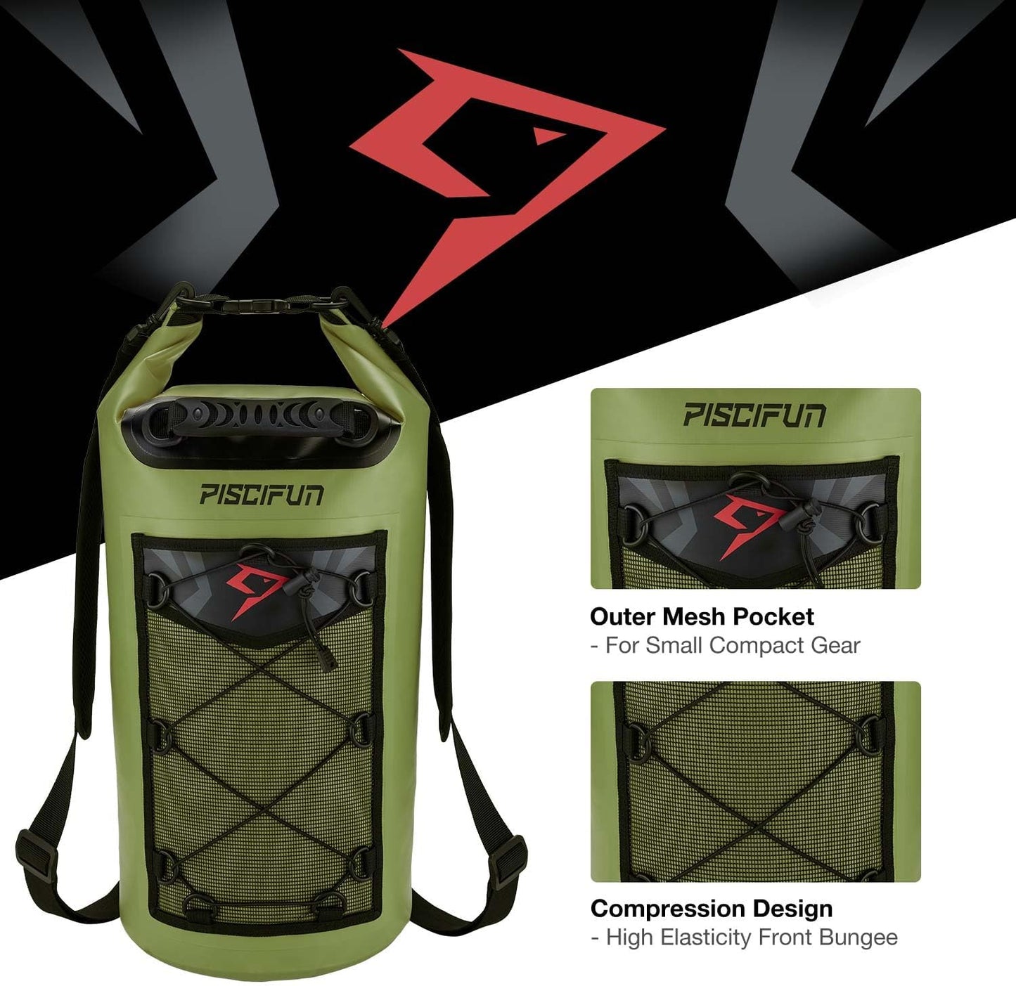 Dry Bag, Waterproof Floating Backpack 5L/10L/20L/30L/40L with Waterproof Phone Case for Boating, Kayaking, Fishing