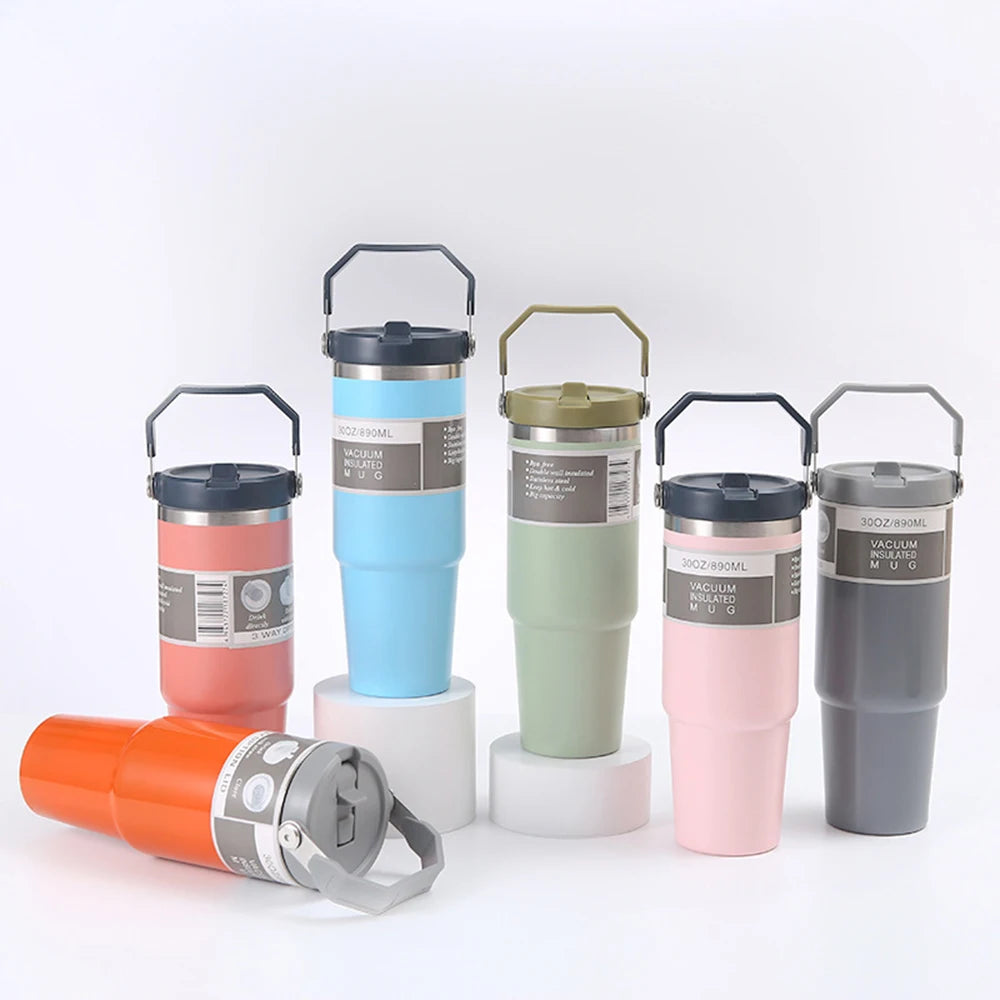 890Ml Ultra Large Capacity Insulated Cup 304 Stainless Steel Insulated Cup Cold Insulated Outdoor Portable Ice Cream Cup