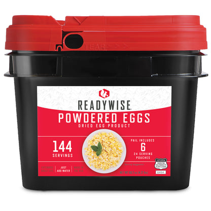 Powdered Eggs (6 pouches In each bucket)- 144 Total Servings - Survivors City
