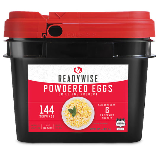 Powdered Eggs (6 pouches In each bucket)- 144 Total Servings - Survivors City