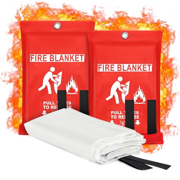 Fire Blanket Fiberglass Fireproof 55℃ Fire Extinguisher Surpression Blanket for Emergency