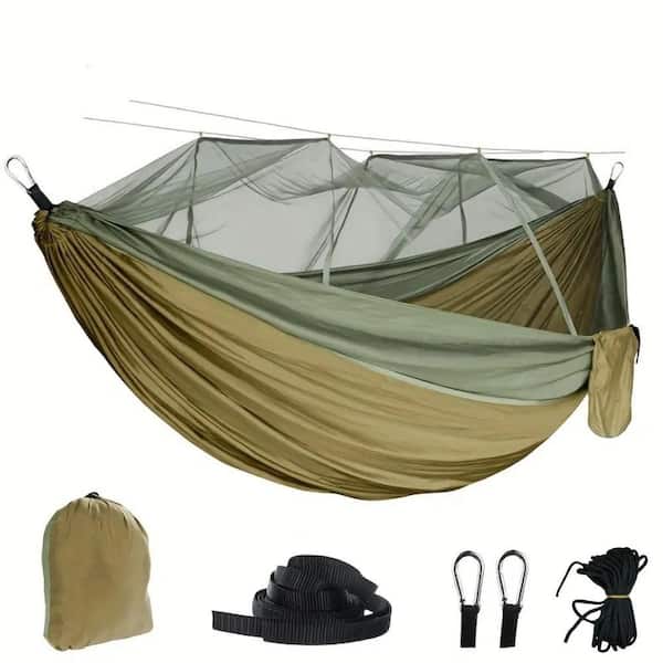 2 Persons Hammock 6LBS Max Load with Mosquito Net Outdoor Hiking Camping Hommock Portable Nylon Swing Hanging Bed