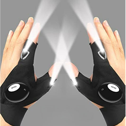 LED Flashlight Gloves; Valentines Day Gifts for Men Him Boyfriend Husband; Cool Gadget Hands-Free Lights for Camping Fishing Repairing; Fathers Day Christmas Birthday Gift
