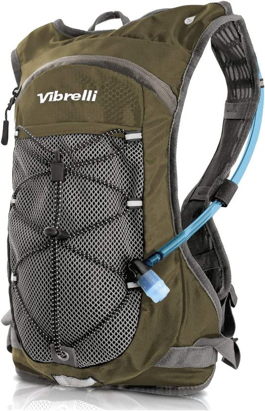 Hydration Backpack & 2L Hydration Bladder - High Flow Bite Valve - Hydration Pack for Cycling, Running, Hiking