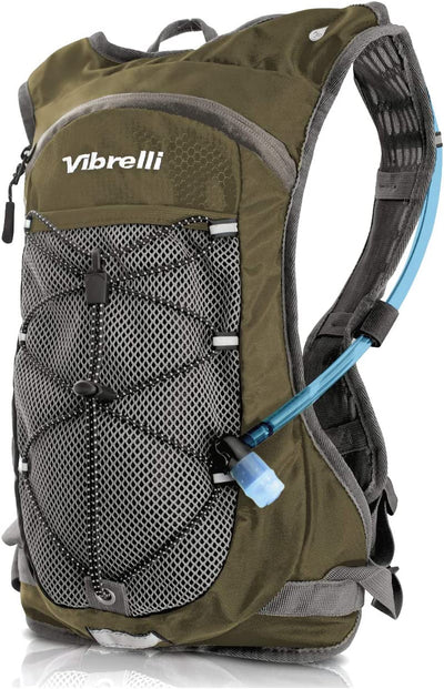 Hydration Backpack & 2L Hydration Bladder - High Flow Bite Valve - Hydration Pack for Cycling, Running, Hiking