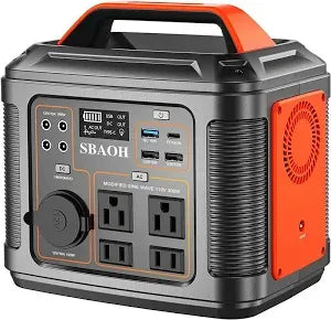 Flashfish 56W Portable Power Station;  52Wh/144mAh Solar Generator Backup Power with 2x11V/56W AC Outlets;  5xDC Output and 4xUSB Outputs;  Lithium Battery pack Lithium Battery Pack