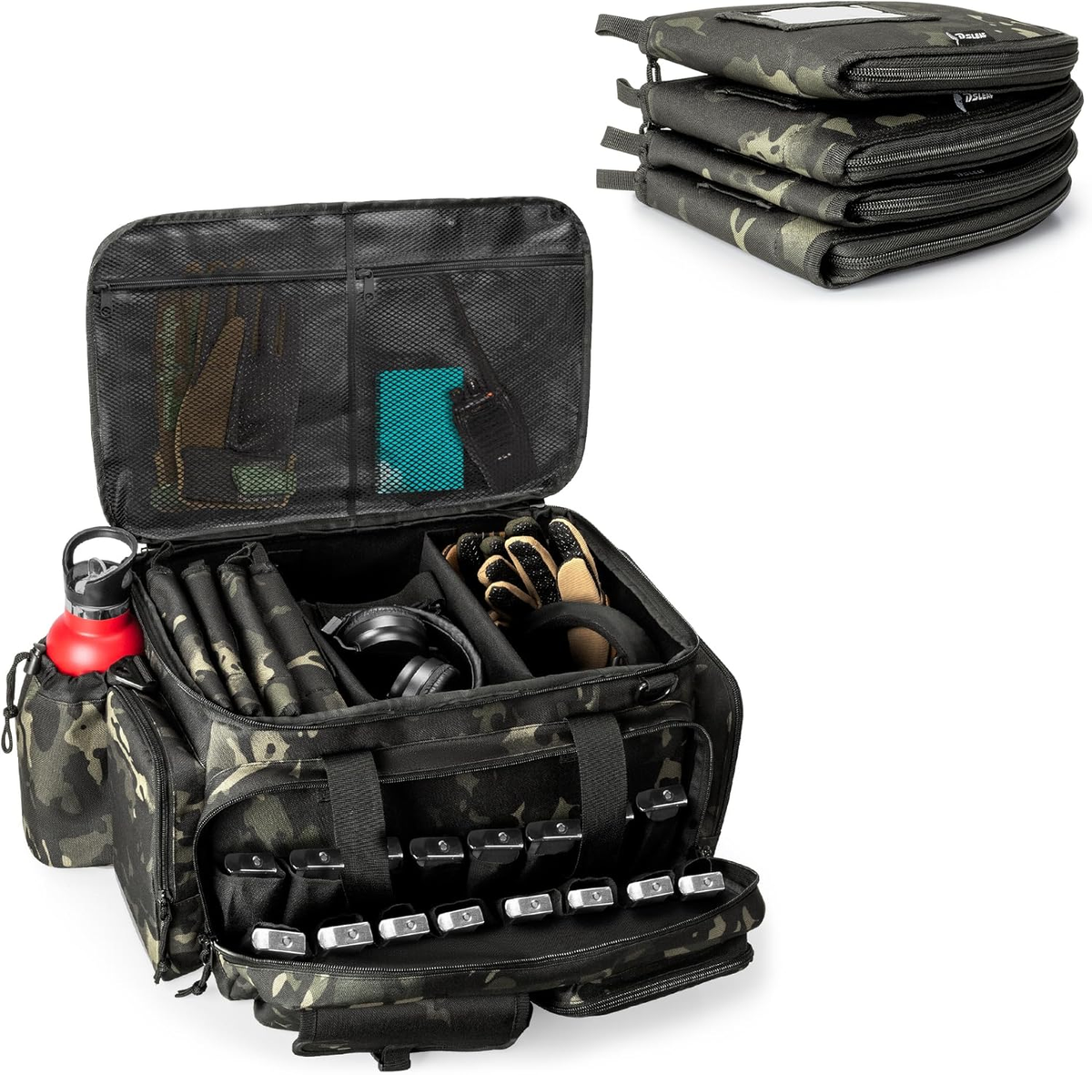 Tactical Bag Designed for Four Handguns, Featuring a Shooting Range Bag with Six Magazine Slots And Additional Compartments for Ammunition And Other Necessities
