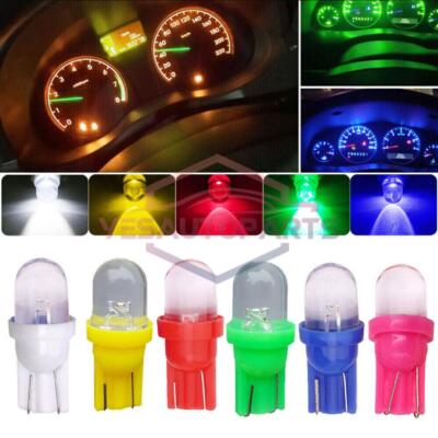 1Pcs 12V T1 LED Light Bulb Wedge Base Interior Dome Map LED Lights License Plate Trunk Side