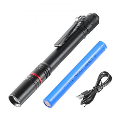 VEVOR 5.9 Inch Rechargeable Penlight 3 lumens 3 Lighting Modes Pocket Penlight