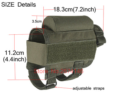 Hunting Gun Accessories Adjustable Rifle Shotgun Tactical Buttstock Cheek Rest Shooting Pad Ammo case Cartridges Holder Pouch - Survivors City