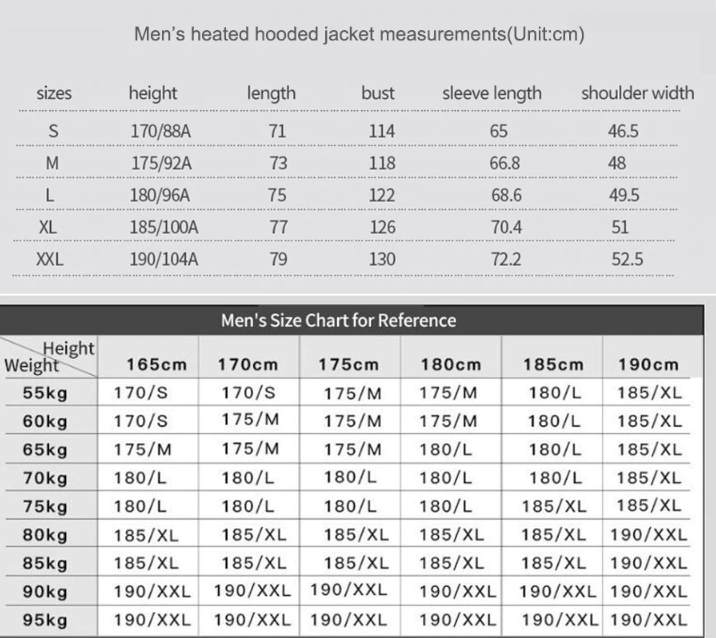 Men Winter Outdoor USB Infrared Heating Hooded Jacket - Survivors City