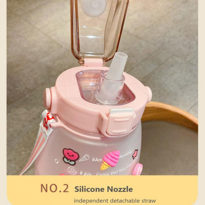 Water Bottle With Straw Strap - Survivors City