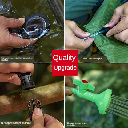 20L Water Bags Outdoor Camping Shower Bag Solar Heating Portable Folding Hiking Climbing Bath Equipment Shower Head Switchable - Survivors City