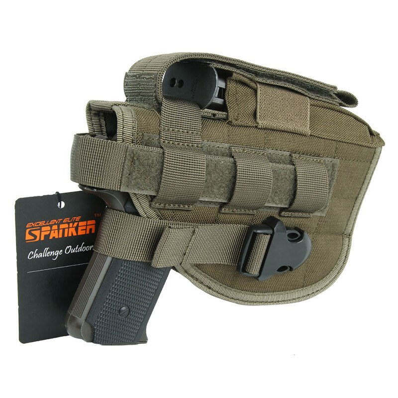 EXCELLENT ELITE SPANKER Outdoor Military Universal Molle Buckle Pistol Holster Hunting Training Camo Tactical Nylon Gun Holsters
