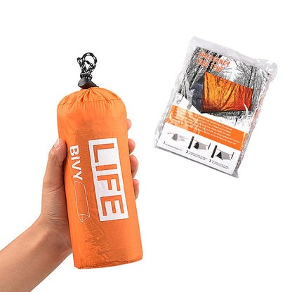 2Person Emergency Shelter Waterproof Thermal Blanket Rescue Survival Kit SOS Sleeping Bag Survival Tube Emergency Tent w Whistle - Survivors City