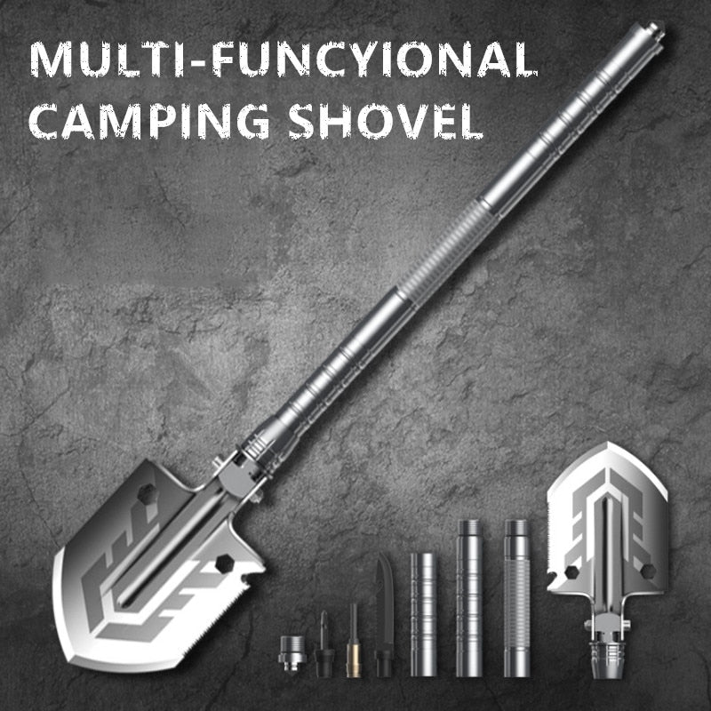 Outdoor Multi-purpose Shovel Folding Military Shovel Camping Defense Security Tools