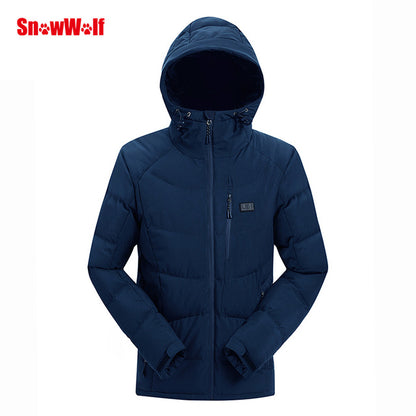 Men Winter Outdoor USB Infrared Heating Hooded Jacket - Survivors City