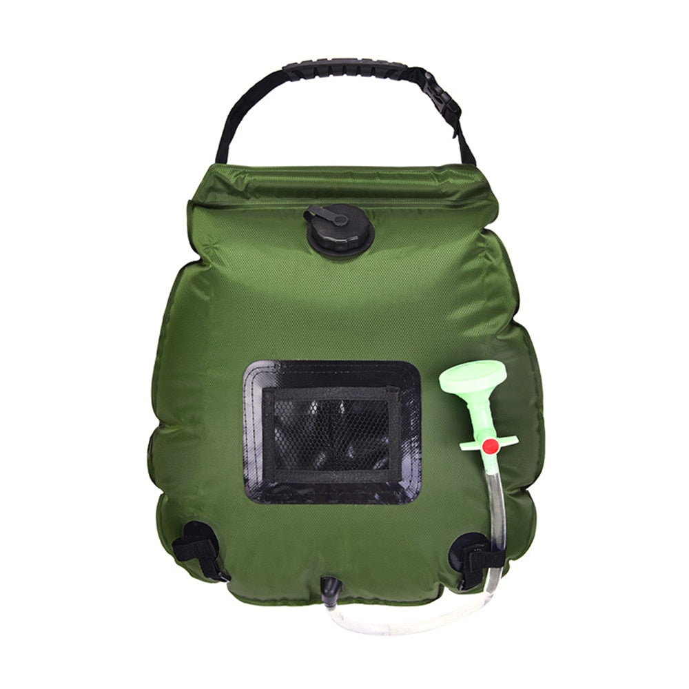 20L Water Bags Outdoor Camping Shower Bag Solar Heating Portable Folding Hiking Climbing Bath Equipment Shower Head Switchable - Survivors City