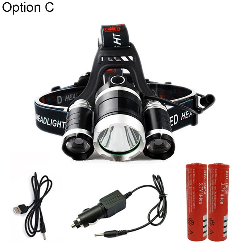 Headlamp 90 degree high Led lighting Head Lamp 4 mode