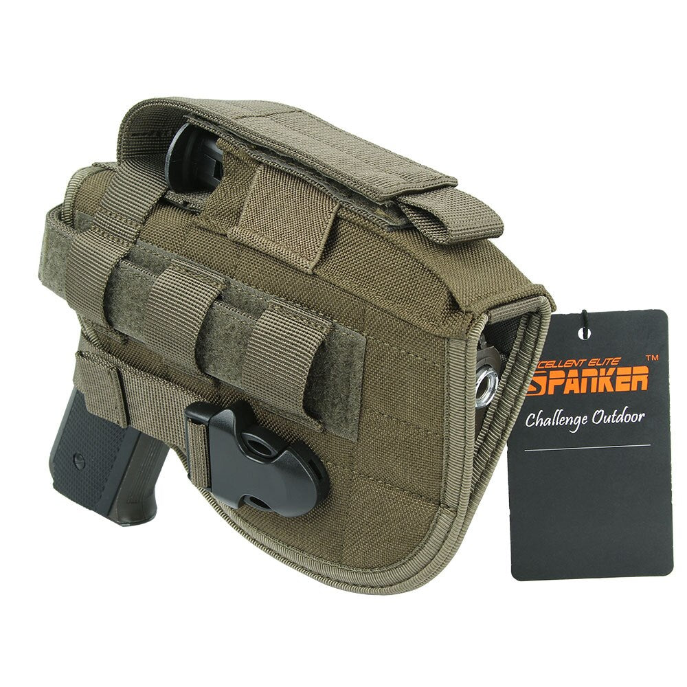 EXCELLENT ELITE SPANKER Outdoor Military Universal Molle Buckle Pistol Holster Hunting Training Camo Tactical Nylon Gun Holsters