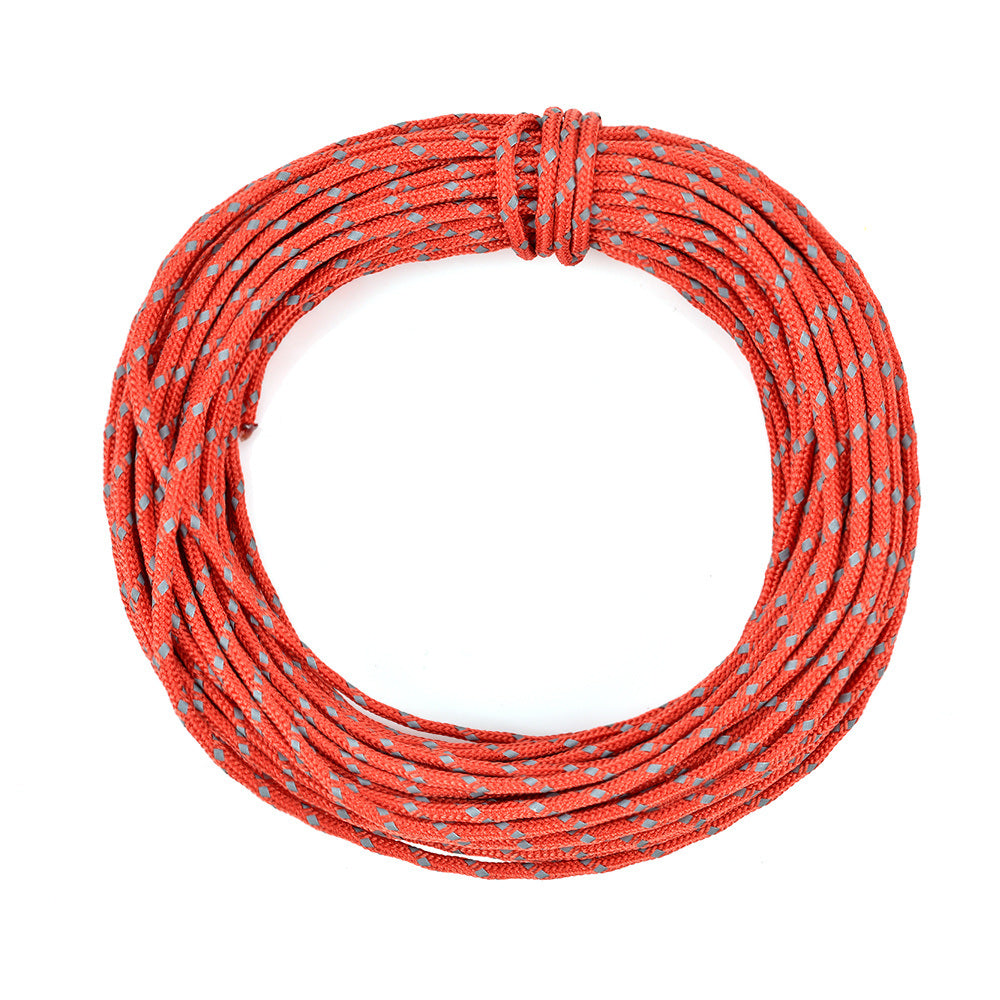 50ft Reflective Nylon Wind Rope Cord; Tent Guyline Paracord Rope For Outdoor Camping - Survivors City