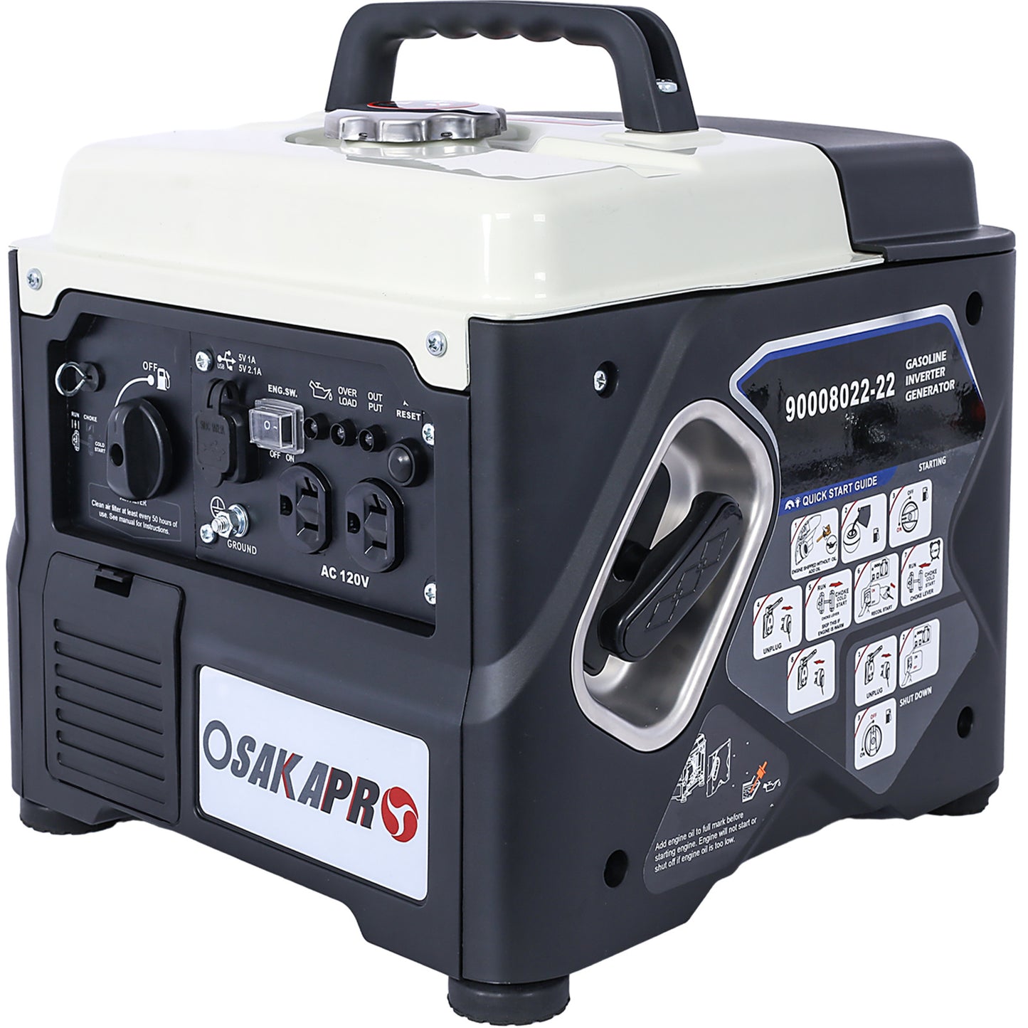 Portable Inverter Generator,1200W ultra-quiet gas engine, EPA Compliant, Eco-Mode Feature, Ultra Lightweight for Backup Home Use & Camping - Survivors City