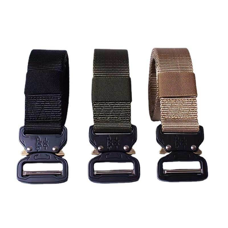 New Tactical Belt Quick Release Magnetic Buckle Military Belts Soft Real Nylon Sports Accessories