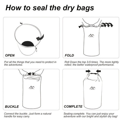 10L/20L/40L Dry Bag Dry Sack Waterproof Lightweight Portable; Dry Storage Bag To Keep Gear Dry Clean For Kayaking; Gym; Hiking; Swimming; Camping; Snowboarding; Boating; Fishing - Survivors City