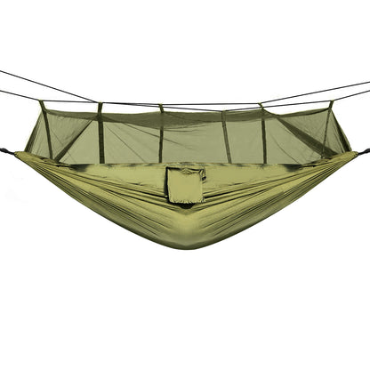 600lbs Load 2 Persons Hammock with Mosquito Net Outdoor Hiking Camping Hommock Portable Nylon Swing Hanging Bed - Survivors City