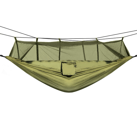 600lbs Load 2 Persons Hammock with Mosquito Net Outdoor Hiking Camping Hommock Portable Nylon Swing Hanging Bed - Survivors City