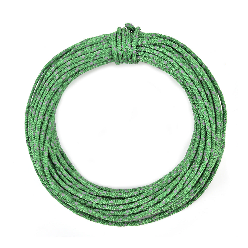 50ft Reflective Nylon Wind Rope Cord; Tent Guyline Paracord Rope For Outdoor Camping - Survivors City