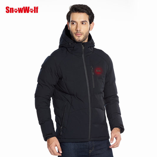 Men Winter Outdoor USB Infrared Heating Hooded Jacket - Survivors City